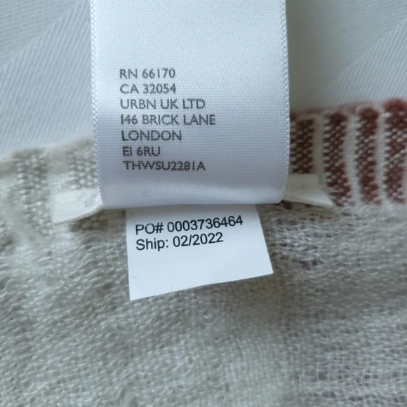 NWT Anthropologie Woven Blocked Stripe Throw Blanket - Picture 11 of 11